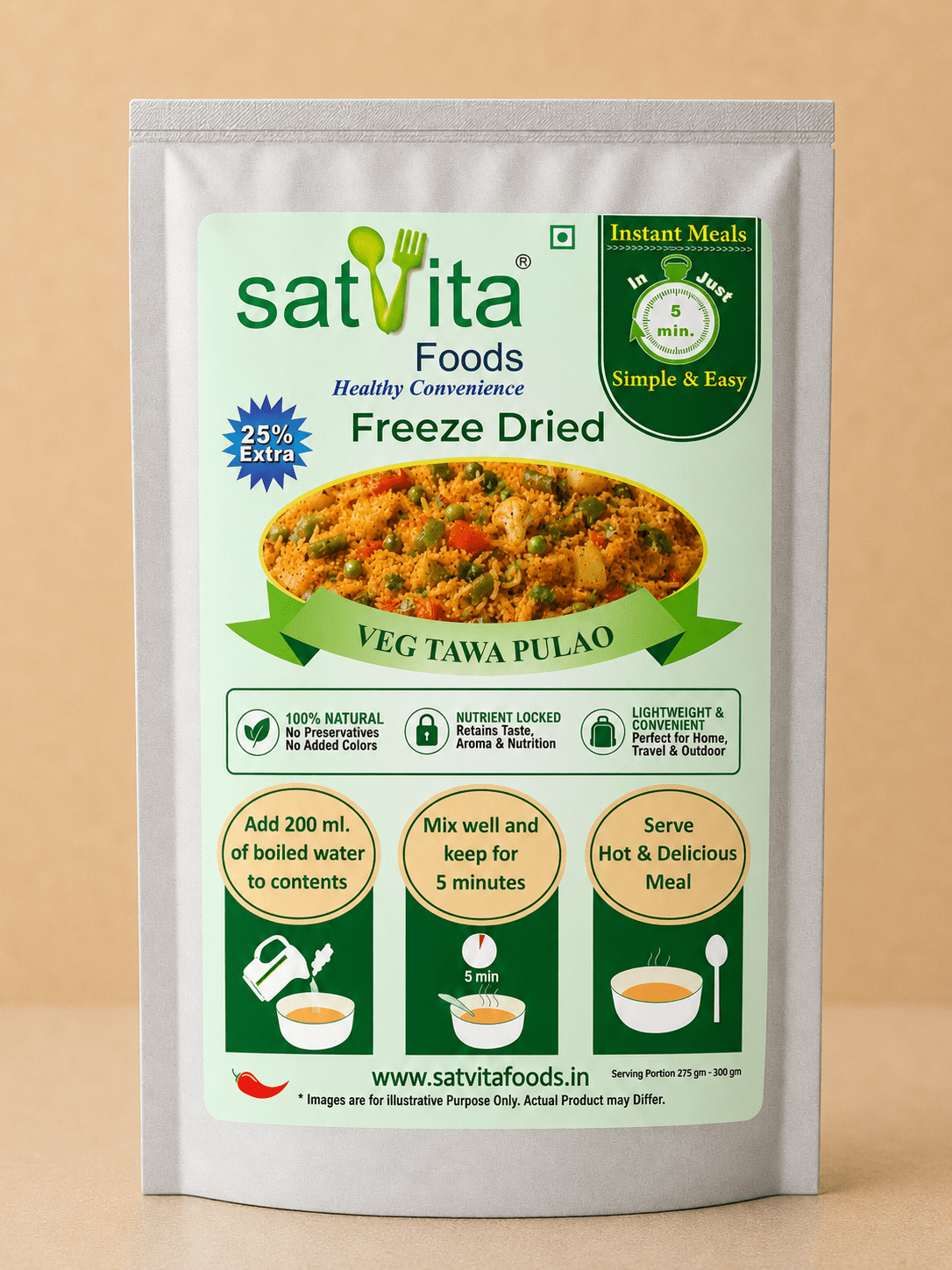 VEG TAWA PULAO POUCH REGULAR