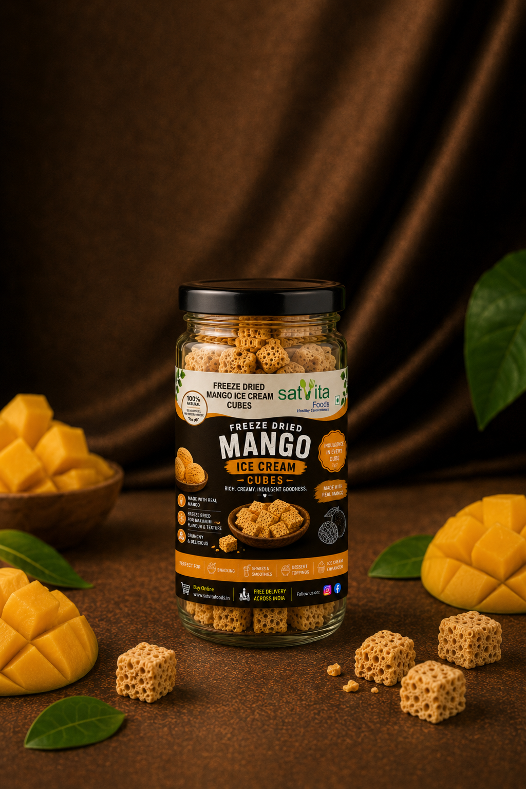 mango ice cream cubes
